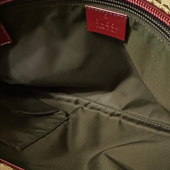 Gucci Beige and Burgundy Crossbody Bag - Picture 8 of 10